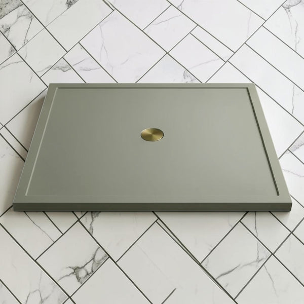 Omnitub 1500 x 1500 square shower tray 35mm slim non-slip - styled setting