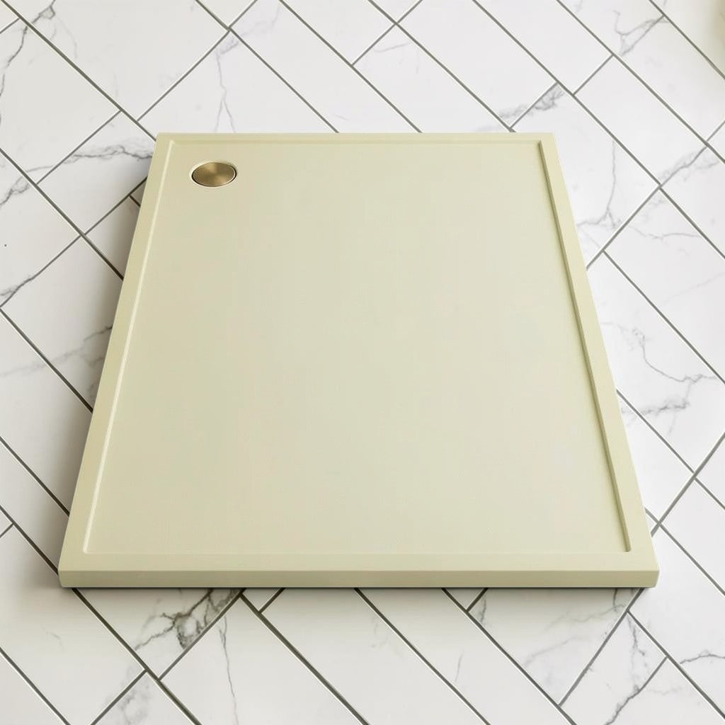 Omnitub 2000 x 1000 rectangular shower tray 35mm slim non-slip - installed in bathroom