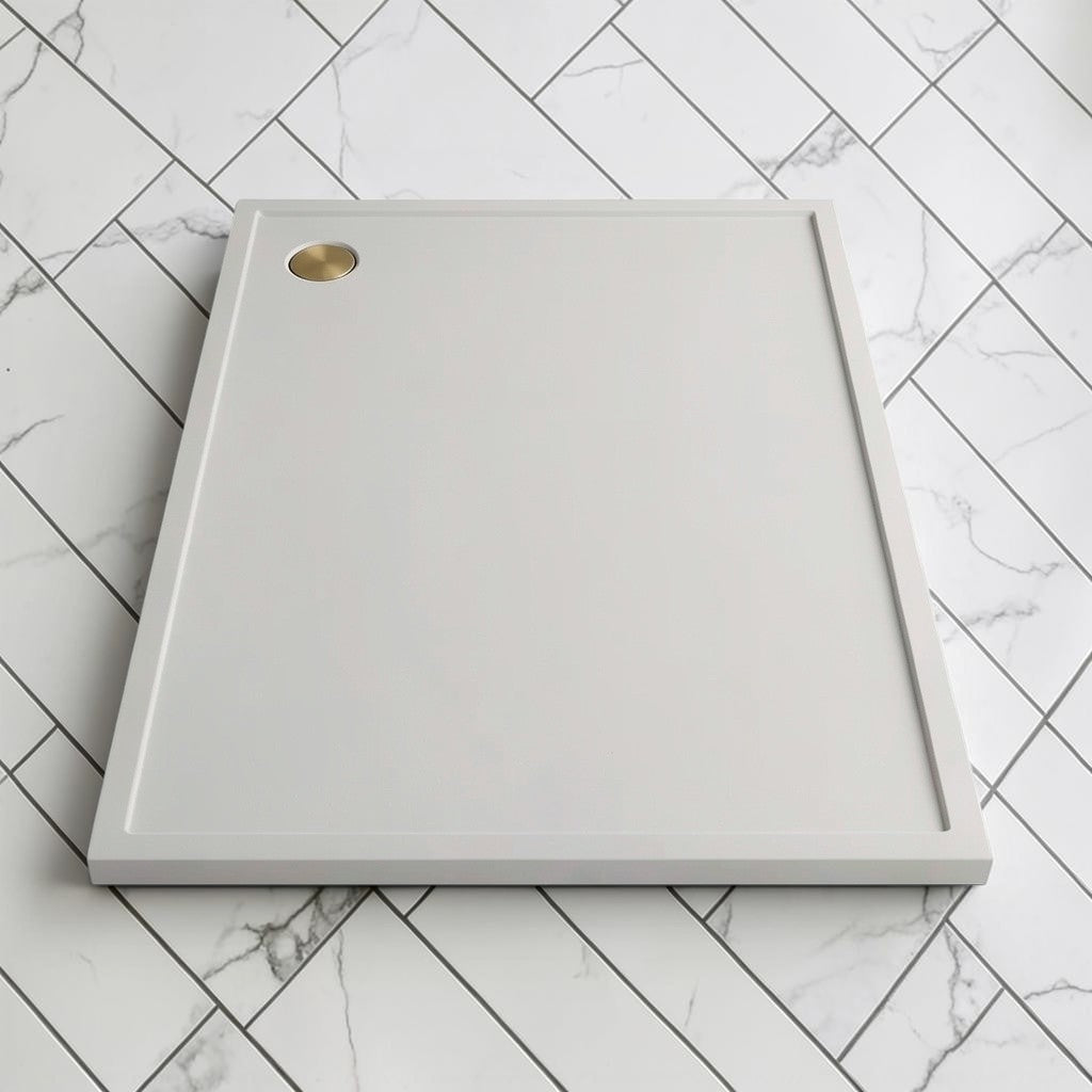 Omnitub 2000 x 1000 rectangular shower tray 35mm slim non-slip - finish and texture