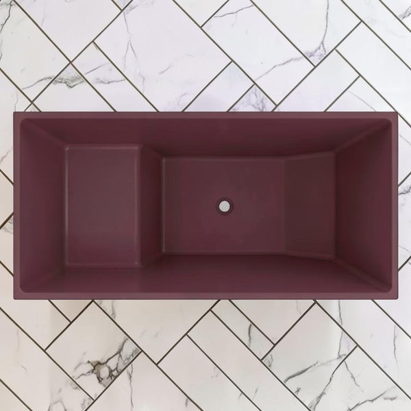 Omnitub 1350 x 700 Japanese seated soaking tub 1000mm depth rectangular - colour detail