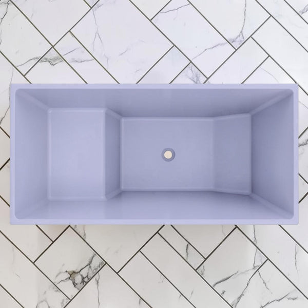Omnitub 1350 x 700 Japanese seated soaking tub 1000mm depth rectangular - styled setting