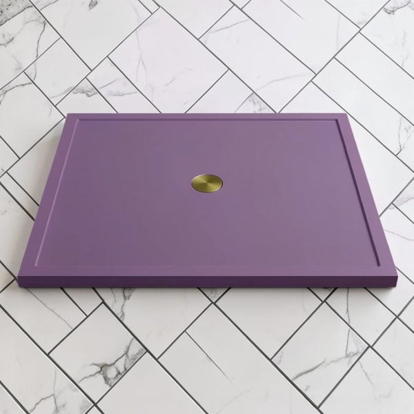 Omnitub 800 x 800 square shower tray 35mm slim non-slip - styled setting