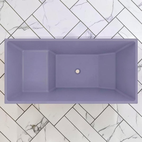 Omnitub 1350 x 700 Japanese seated soaking tub 1000mm depth rectangular - configuration detail