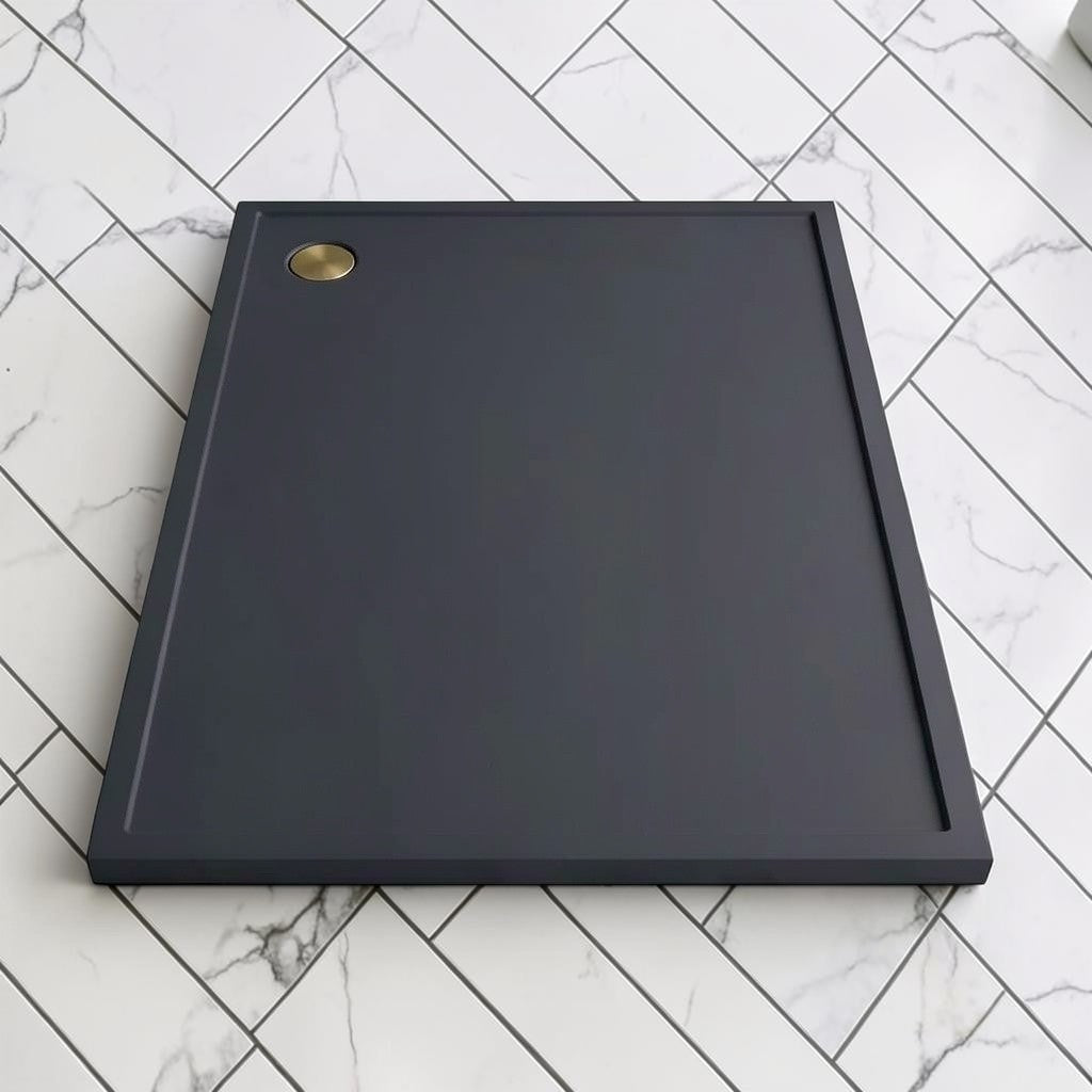 Omnitub 2000 x 1000 rectangular shower tray 35mm slim non-slip - styled setting