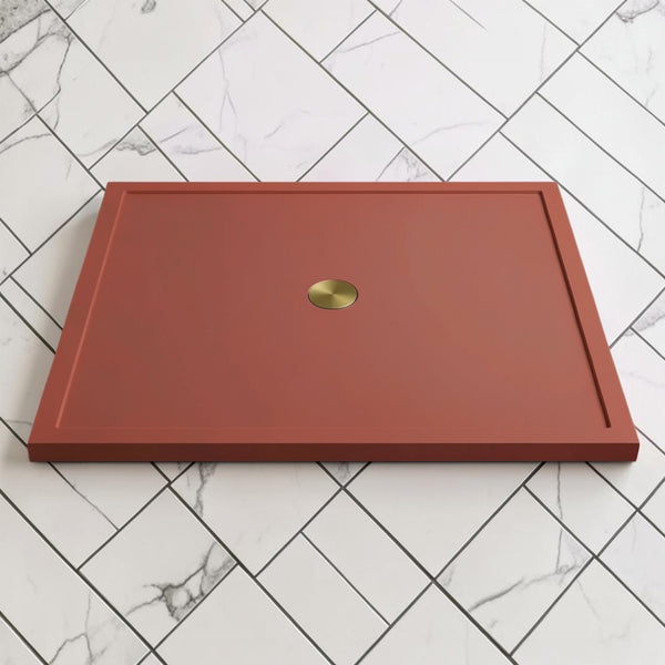 Omnitub 1500 x 1500 square shower tray 35mm slim non-slip - styled setting