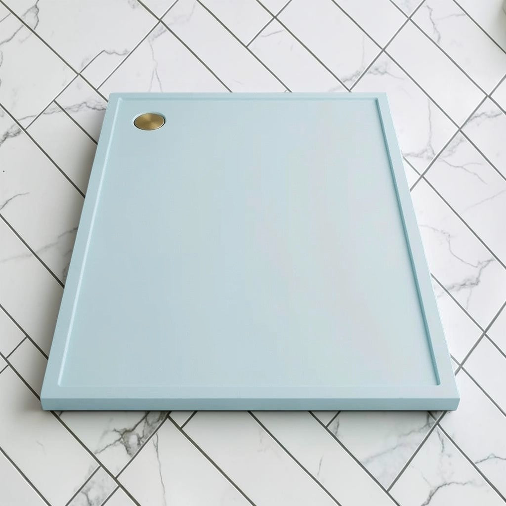 Omnitub 2000 x 1000 rectangular shower tray 35mm slim non-slip - scale reference