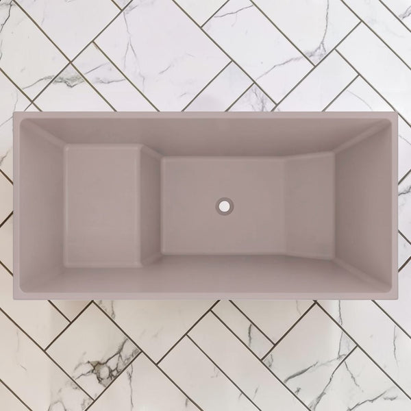 Omnitub 1350 x 700 Japanese seated soaking tub 1000mm depth rectangular - top-down view