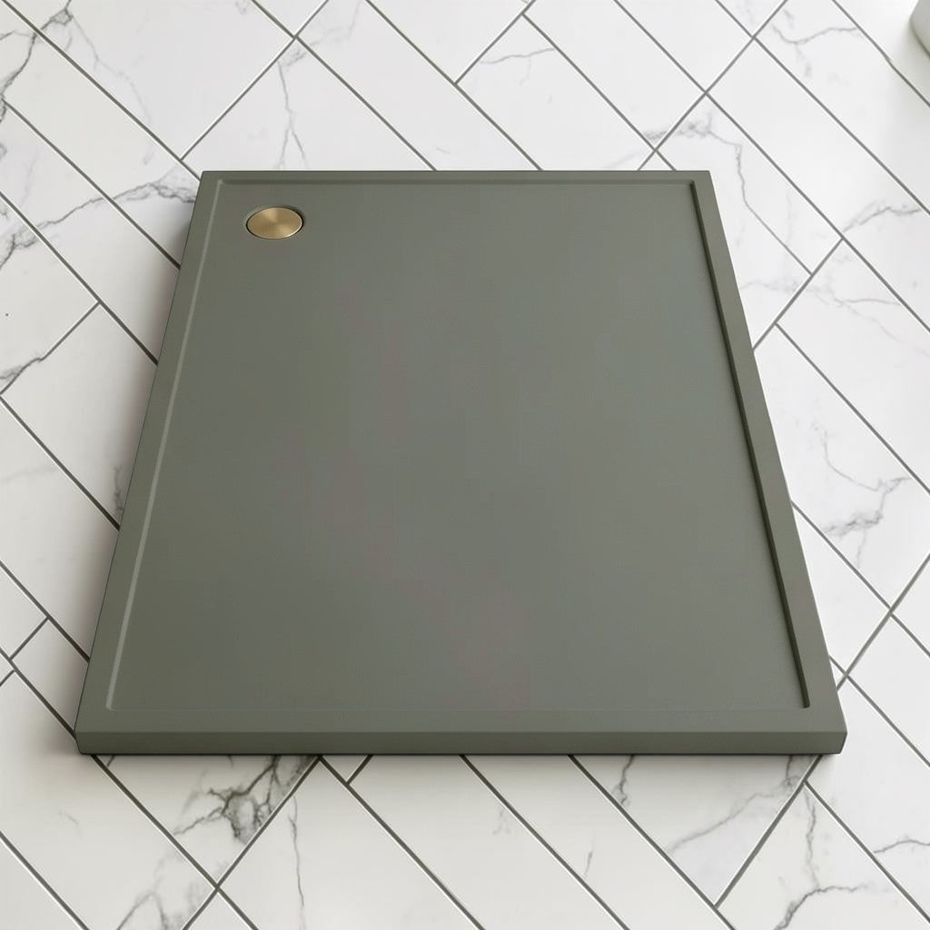 Omnitub 2000 x 1000 rectangular shower tray 35mm slim non-slip - installed in bathroom