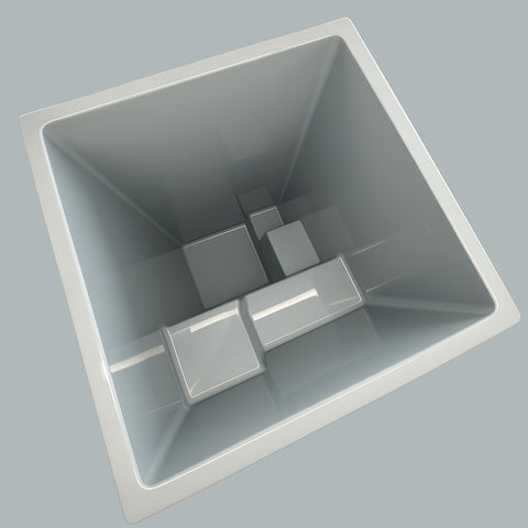Stepped Plunge Bath 1000 L x 1000 W x 1500 Soaking Depth Handmade by Omnitub