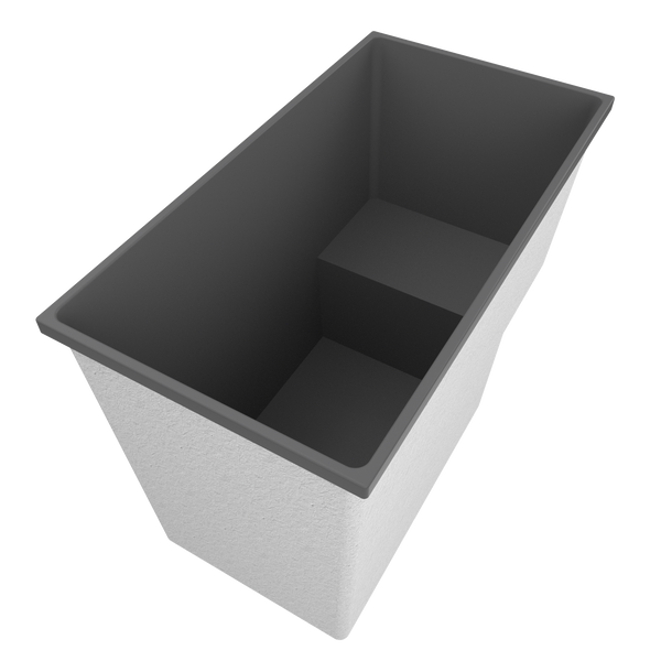 Omnitub 1495 x 800 seated soaking tub 1000mm depth rectangular - lifestyle setting