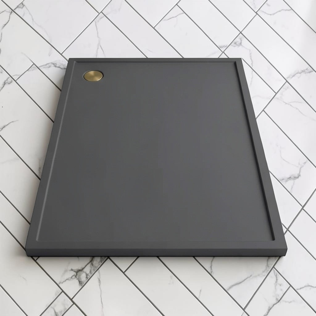 Omnitub 2000 x 1000 rectangular shower tray 35mm slim non-slip - finish and texture