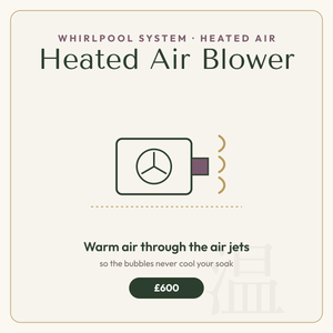 Omnitub Heated Air Blower add-on — warm air through the air jets