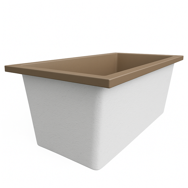 Omnitub 1500 x 800 deep soaking tub 600mm depth rectangular - product detail