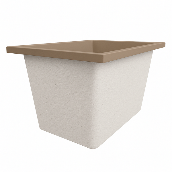 Omnitub Solo Max 1050 x 800 handmade UK deep soaking tub 600mm depth rectangular - alternate angle