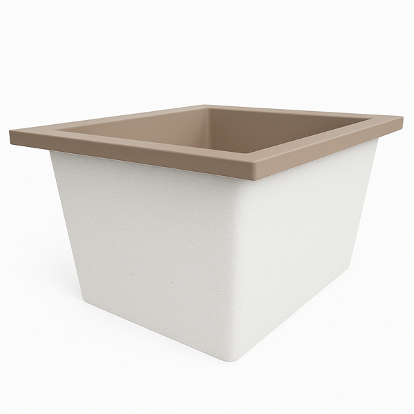 Omnitub Solo Extra 1150 x 900 handmade UK deep soaking tub 600mm depth rectangular - styled setting 2