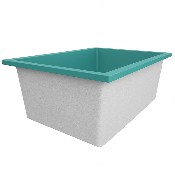 Omnitub Solo Plus 1250 x 1050 handmade UK deep soaking tub 600mm depth wide rectangular - installed in bathroom 2