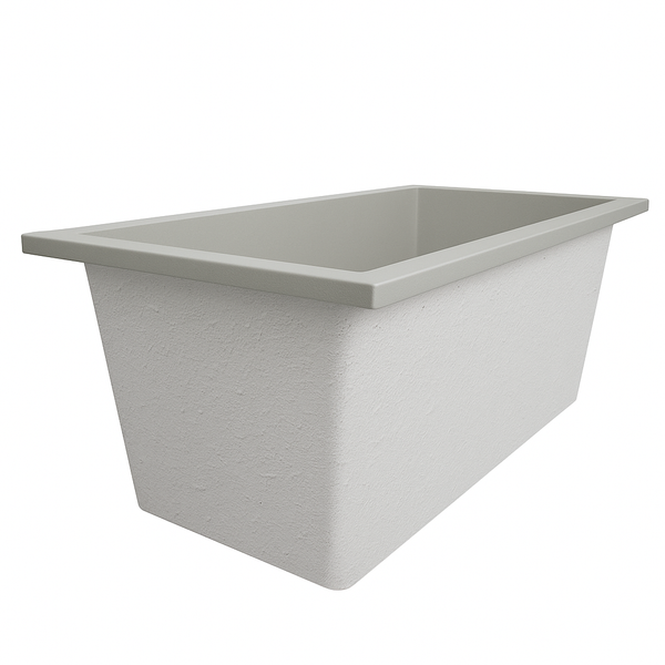 Omnitub 1500 x 800 deep soaking tub 600mm depth rectangular - design feature