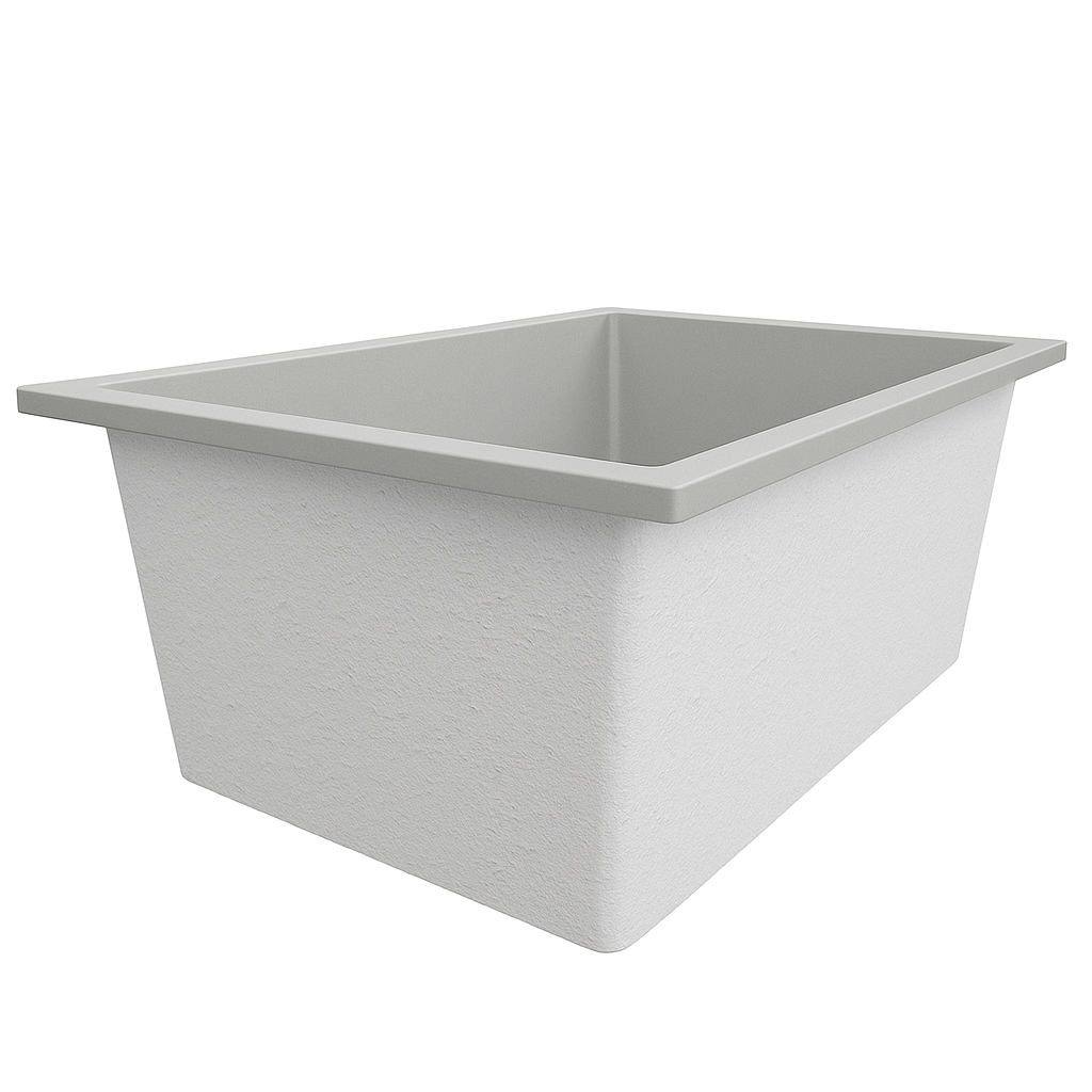 Deep Bathtub 1800 L x 1050 W x 600 Soaking Depth Handmade by Omnitub