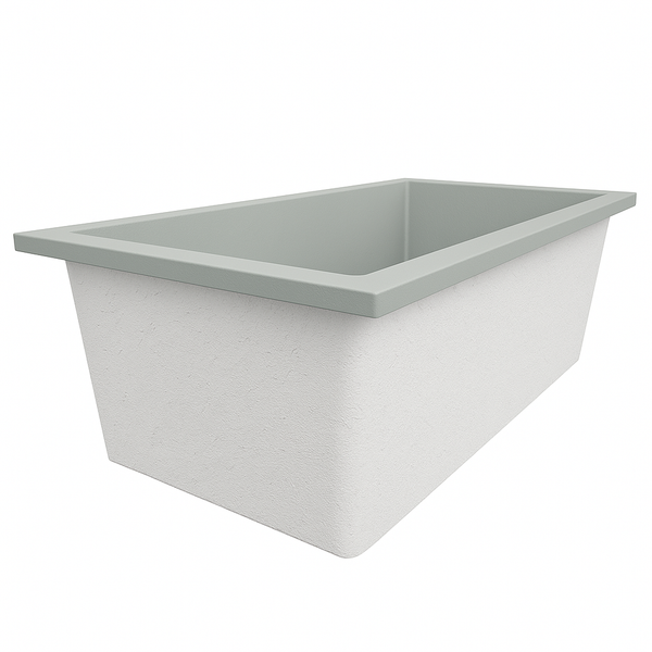 Omnitub Deluxe 1750 x 950 handmade UK deep soaking tub 600mm depth wide rectangular - bathroom installation
