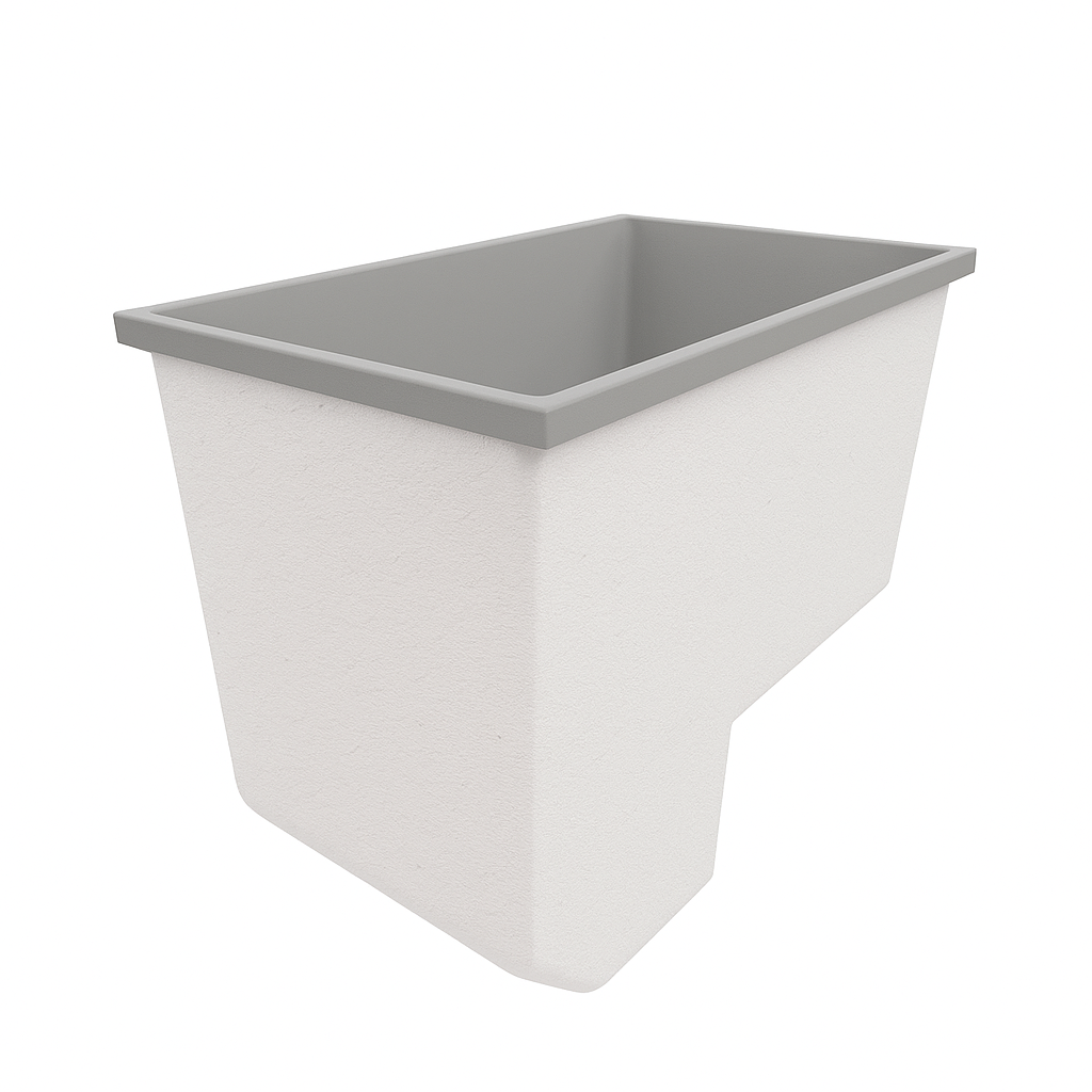 Deep Bathtub With Seat 1100 L x 700 W x 1000 Depth Handmade by Omnitub