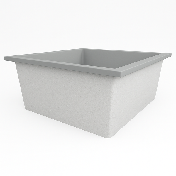 Omnitub 1600 x 1600 deep soaking tub 600mm depth extra large square - bathroom installation