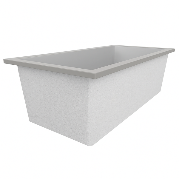 Omnitub 1900 x 900 UK deep soaking tub 600mm depth rectangular - installed in bathroom