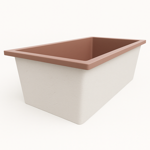 Deep Bathtub 1750 L x 950 W x 600 Soaking Depth Handmade by Omnitub