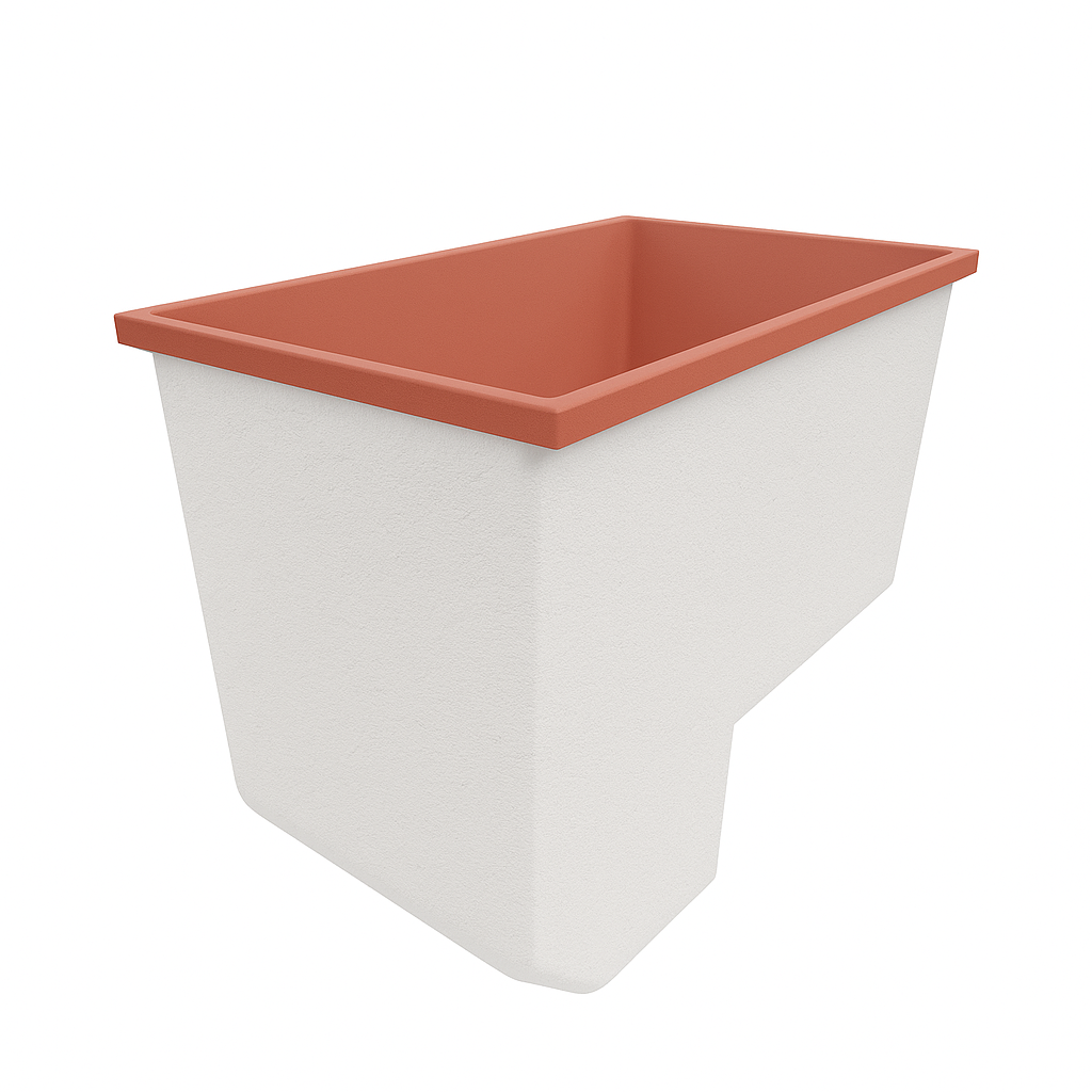 Deep Bathtub With Seat 1100 L x 700 W x 1000 Depth Handmade by Omnitub