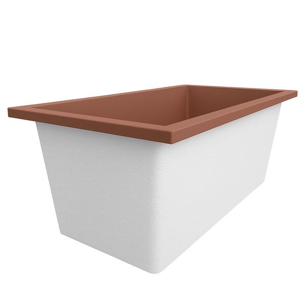 Omnitub 1500 x 800 handmade UK deep soaking tub 600mm depth rectangular - installed in bathroom 2