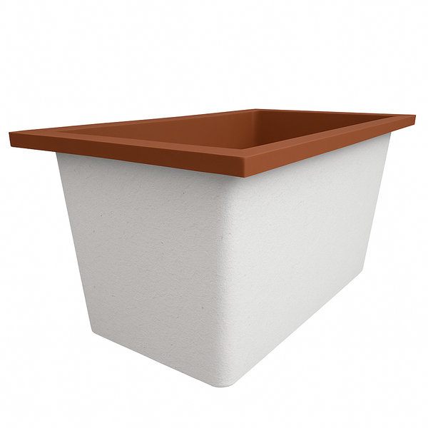 Omnitub Solo Supreme 1250 x 850 UK deep soaking tub 600mm depth rectangular - styled setting