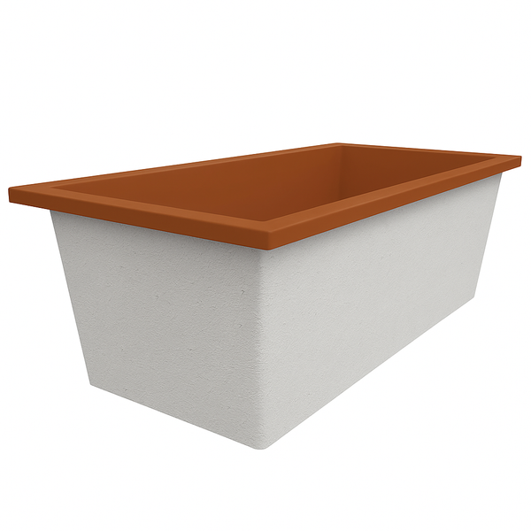 Omnitub 1900 x 900 UK deep soaking tub 600mm depth rectangular - close-up detail