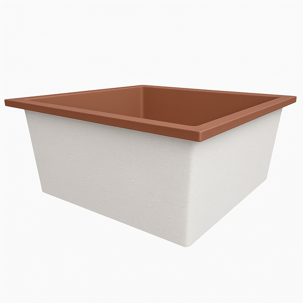 Omnitub 1600 x 1600 deep soaking tub 600mm depth extra large square - product detail