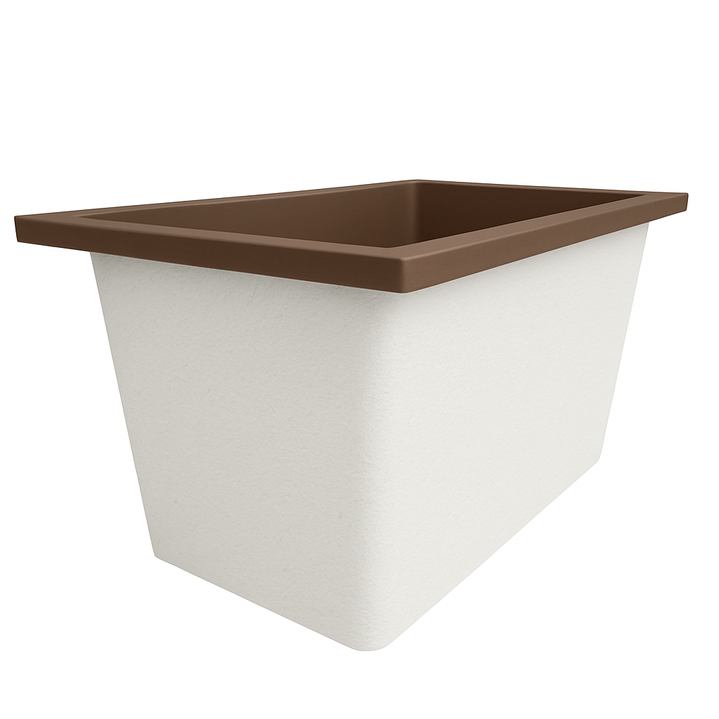 Omnitub 1250 x 750 Deep Soaking Bathtub – 600mm Internal Depth – Rectangular