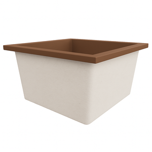 Deep Bathtub 1050 L x 1050 W x 600 Soaking Depth Handmade by Omnitub