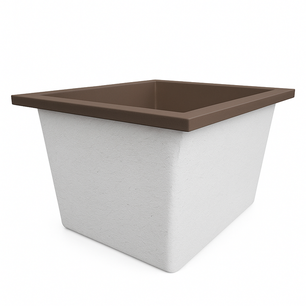 Omnitub Solo Extra 1150 x 900 handmade UK deep soaking tub 600mm depth rectangular - feature highlight 2