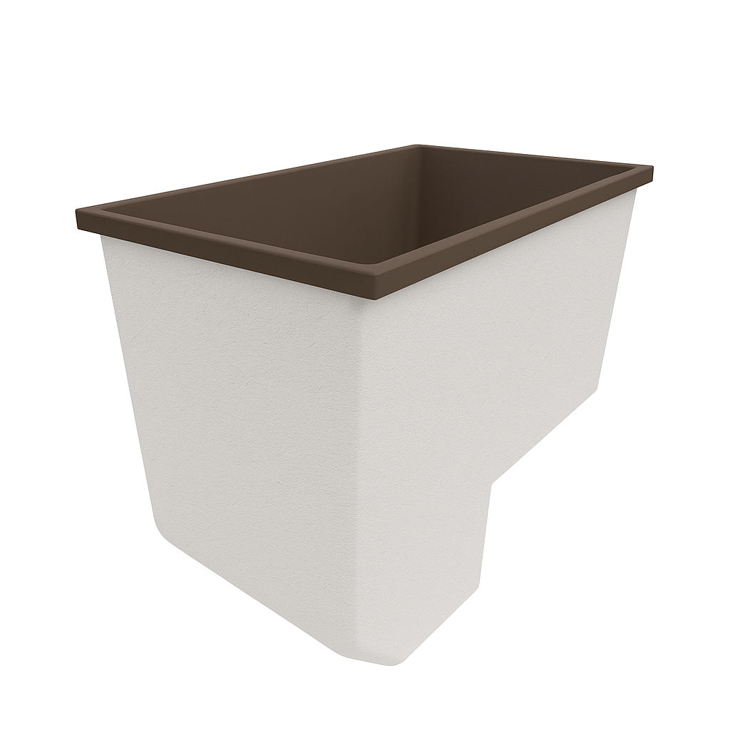 Deep Bathtub With Seat 1100 L x 700 W x 1000 Depth Handmade by Omnitub