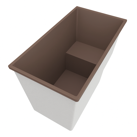 Deep Bathtub With Seat 1495 L x 800 W x 1000 Depth Handmade by Omnitub