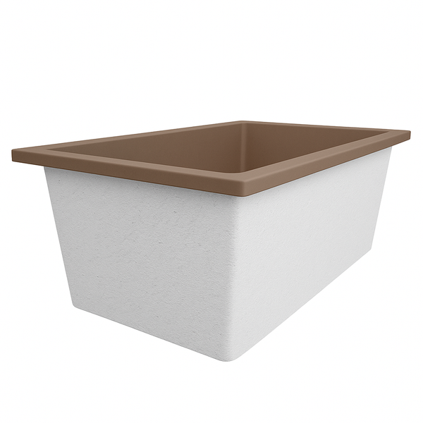 Omnitub Solo Plus 1250 x 1050 handmade UK deep soaking tub 600mm depth wide rectangular - dimensions overview 2