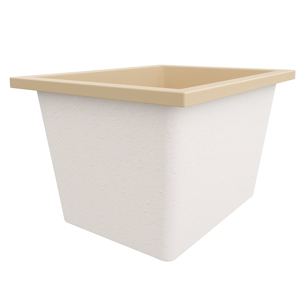 Omnitub Solo Max 1050 x 800 handmade UK deep soaking tub 600mm depth rectangular - configuration detail