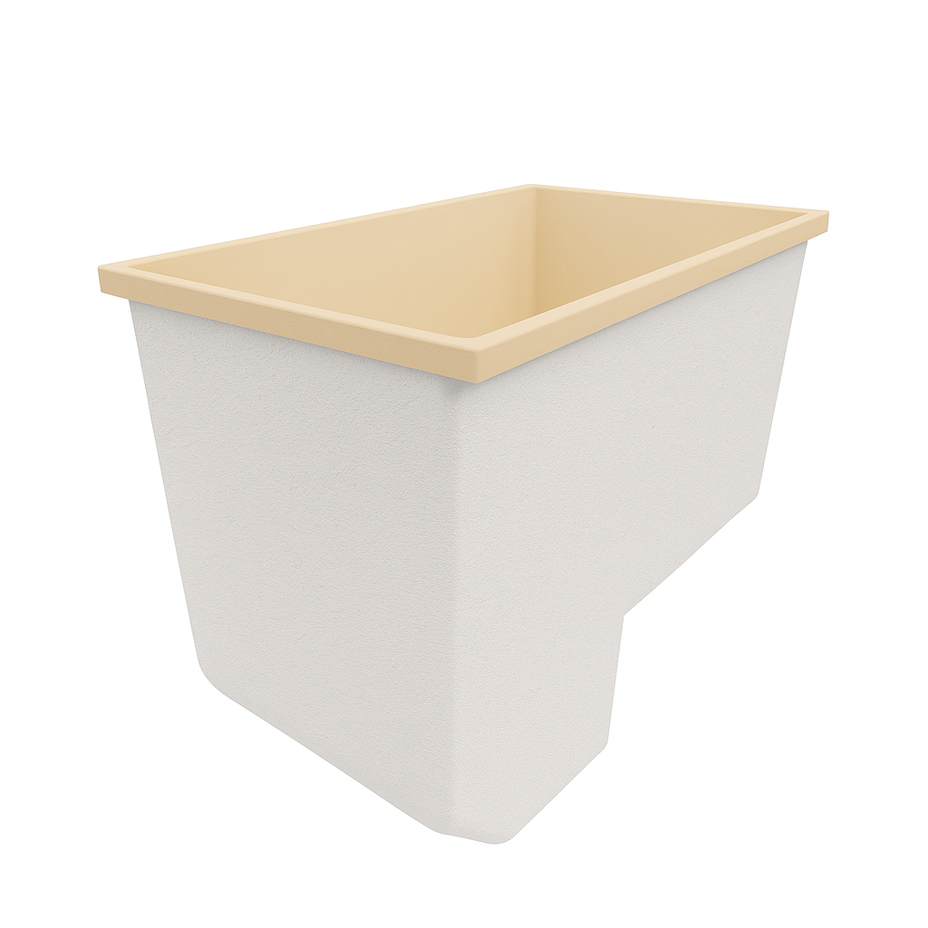 Deep Bathtub With Seat 1100 L x 700 W x 1000 Depth Handmade by Omnitub