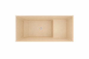 Baignoire à assise profonde 1100 L x 700 W x 1000 H Baignoire de trempage japonaise d'Omnitub