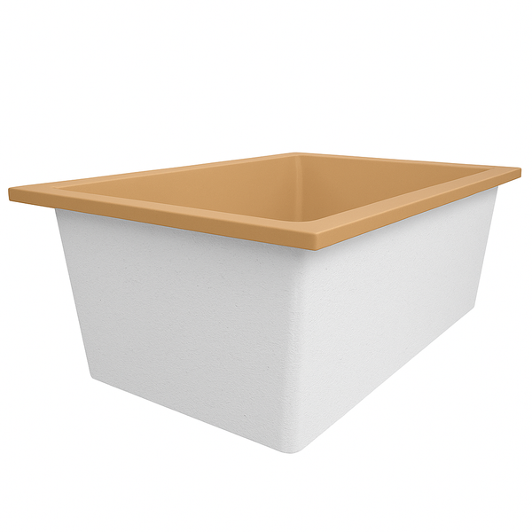 Omnitub Solo Plus 1250 x 1050 handmade UK deep soaking tub 600mm depth wide rectangular - finish and texture 2