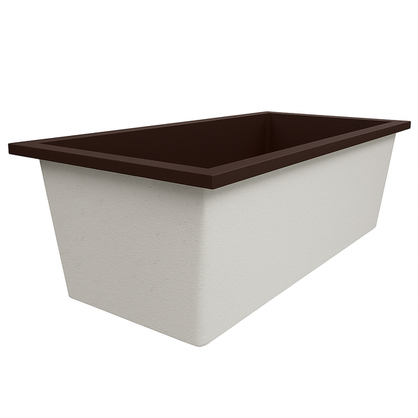 Omnitub 1900 x 900 UK deep soaking tub 600mm depth rectangular - finish and texture