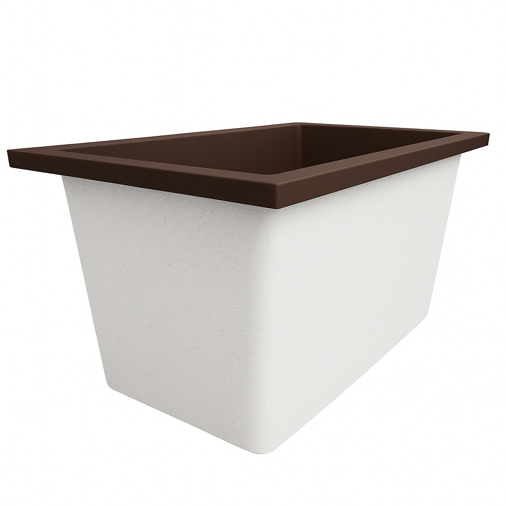 Omnitub 1250 x 750 Deep Soaking Bathtub – 600mm Internal Depth – Rectangular