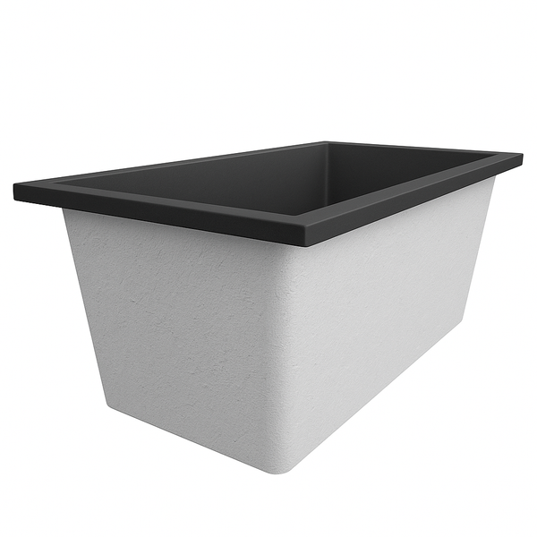 Omnitub 1500 x 800 handmade UK deep soaking tub 600mm depth rectangular - finish and texture 2