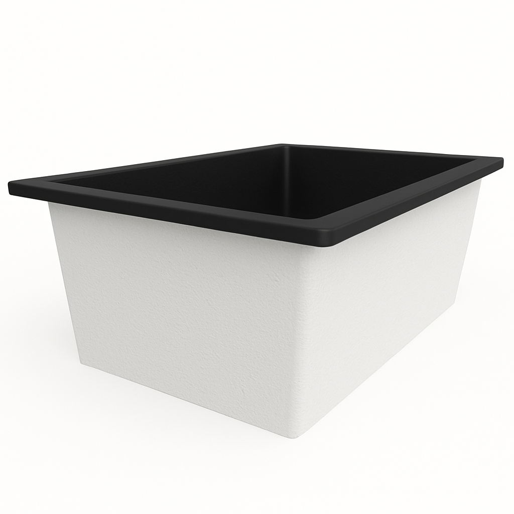 Deep Bathtub 1800 L x 1050 W x 600 Soaking Depth Handmade by Omnitub