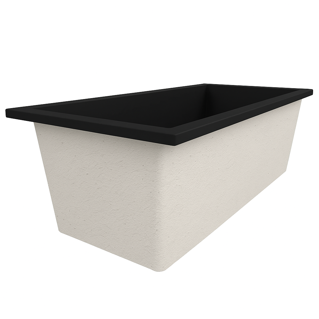 Deep Bathtub 1900 L x 900 W x 600 Soaking Depth Handmade by Omnitub
