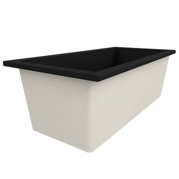 Omnitub 1900 x 900 UK deep soaking tub 600mm depth rectangular - bathroom installation