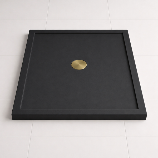 Omnitub 740 × 590 Rectangular Shower Tray – 35mm Slim Non-Slip - installed in bathroom