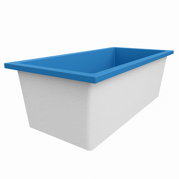 Omnitub Deluxe Plus 1800 x 800 handmade UK deep soaking tub 600mm depth rectangular - installed in bathroom 2